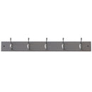 1 of 3:Home Basics 5 Double Hook Wall Mounted Hanging Rack, Grey 
