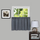 1 of 2:Sydney 58x36 Window Curtain Tier Pair - Grey 