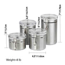 4 of 4:Ensemble de 4 boîtes en acier inoxydable Home Basics 