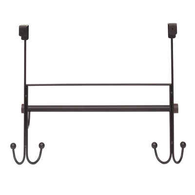 2 of 4:Home Basics Over the Door Hook with Towel Bar, Oil-Rubbed Bronze 