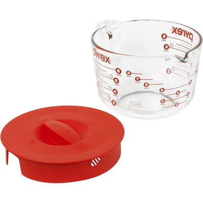 1 of 5:Pyrex Microwave and Oven Safe Glass Measuring Cup Set, 8 Cups 