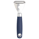 1 of 4:Home Basics Meridian Stainless Steel Horizontal Vegetable Peeler, Indigo 