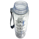 4 of 4:Bouteille de voyage motivante Home Basics avec brosse, 1 litre, transparente 