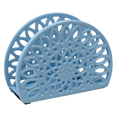 2 of 4:Home Basics Sunflower Cast Iron Napkin Holder, Blue 