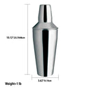 4 of 4:Shaker à cocktail en acier inoxydable Home Basics 