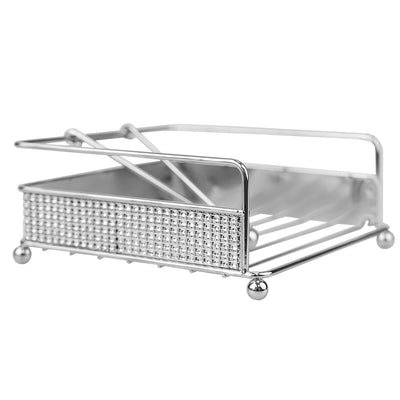 1 of 4:Home Basics Pave Flat Steel Napkin Holder with Weighted Pivoting Arm, Chrome 