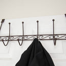 4 of 8:Home Basics 6 Hook Over Door Hook Rack, Scroll, 19.5x5x9.75 Inches 