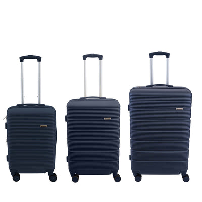 1 of 9:G-Force 3 Piece Expandable Rolling Luggage Set in Navy 3 Piece Set Includes Sizes 20
