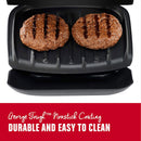 2 of 8:George Foreman GR0040B Parrilla clásica para 2 porciones, color negro 