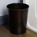 4 of 4:Poubelle Home Basics Diamond à couvercle ouvert de 8 litres (9,5 po x 10,25 po), bronze 