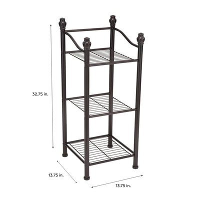 4 of 4:Neu Home Belgium 3 Tier Shelving Tower in Oil Rubbed Bronze 