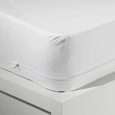 4 of 4:Better Home Deluxe Vinyl Zippered Mattress Cover & Protector, White 