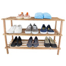 2 of 5:Home Basics Pine Shoe Shelf, Cherry 
