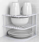 1 of 3:Home Basics Vinyl Coated Steel Corner Pantry Rack, White, 9x9x8 Inches 