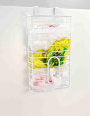 1 of 5:Home Basics Over the Cabinet  Plastic Bag Organizer and Grocery Bag Holder, White 
