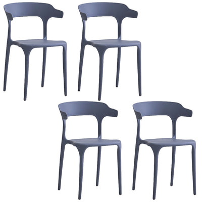 16 of 20:Chaises de salle à manger empilables en plastique Just Relax Jasper pour piscine, intérieur/extérieur, lot de 4 