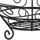 3 of 5:Home Basics Scroll Collection Steel Fruit Basket, Black 