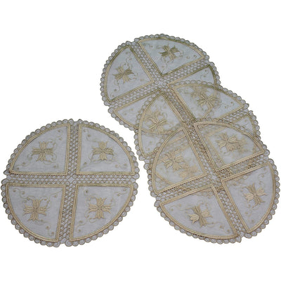 2 of 21:Blossom Embroidered Vintage Lace Design Table Runner 