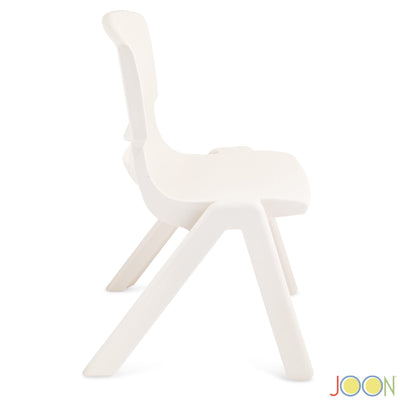 6 of 8:JOON Stackable Plastic Kids Learning Chairs, Ivory, 20.5x12.75X11 Inches, 2-Pack (Pack of 2) 