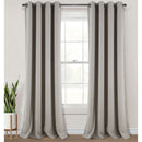 4 of 9:Salem Faux Linen Room Darkening Grommet Window Panel, 54x84 Inches 