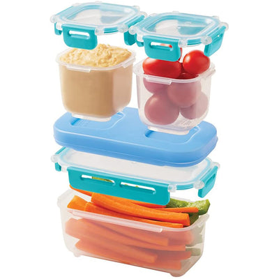 5 of 5:Rubbermaid LunchBlox Leak-Proof Snack Kit, Small, Blue-Clear 