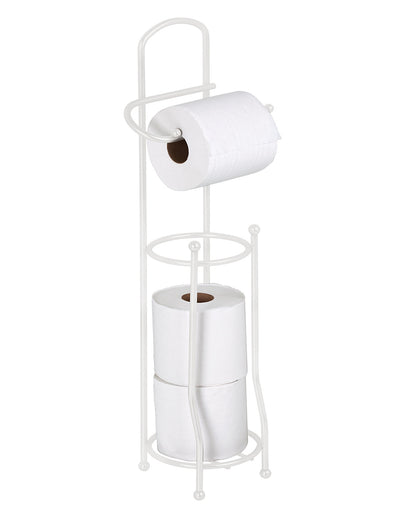 1 of 2:Porte-papier toilette et distributeur Bath Bliss en blanc 