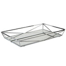 1 of 3:Home Details Large Geometric Mirrored Vanity Tray in Chrome 