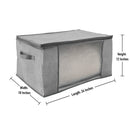 2 of 4:Lot de 2 sacs de rangement pour couvertures Simplify, gris chiné 