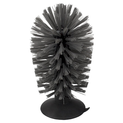 2 of 5:Brosse d'évier à ventouse Home Basics en plastique, noire 