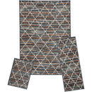1 of 7:Capri 3 Piece Rug Set - Crosshatch Spice Grey, 2x3, 2x5, 5x7 Feet 