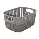 1 of 2:Cesta de almacenamiento pequeña decorativa de dos tonos Simplify en gris 