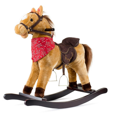 1 of 7:JOON Cowboy Rocking Horse Pony, Bronceado 