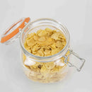 4 of 6:Home Basics 4 Piece, Clear Glass Canister Set with Hermetic Lids 