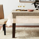 3 of 6:Crown Mesh Lace with Border Design Tablecloth, Ivory-Gold 