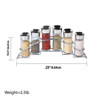5 of 5:Home Basics Glass & Chrome Spice Rack 
