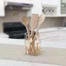 5 of 5:Home Basics Lyon Cutlery Holder with Mesh Bottom and Non-Skid Feet, Rose Gold 