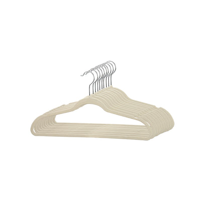 1 of 5:Home Basics Velvet Flocked Suit Hanger, (Pack of 25), Ivory 