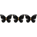 1 of 1:PREMIUS 3 Piece Resin Butterfly Wall Decor Set, Black, 4x5x2.5 Inches 