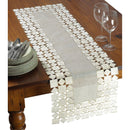 1 of 4:Seville Decorative Embroidered Cutwork Runner 