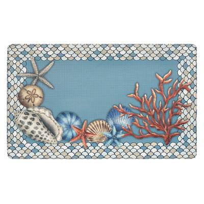 1 of 6:Tapis de sol décoratif anti-fatigue Achim Coastal, bleu, 45 x 76 cm 