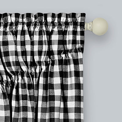 18 of 21:Buffalo Check Gathered Swag Window Curtain Pair, 72x63 Inches 