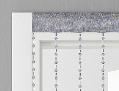 2 of 3:Clarity Jaeger Diamond Beaded Rod Pocket Panel, Silver, 40x84 Inches 
