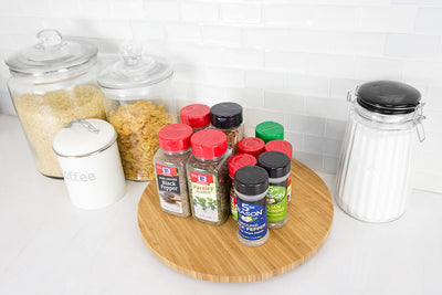 6 of 7:Home Basics 13.5 Bambú Lazy Susan, Natural 