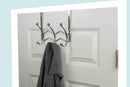 2 of 6:Home Basics Chevron 3 Dual Hook Over the Door Organizing Rack, Chrome 