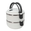 2 of 4:Kitchen Details 2 Tier Stainless Steel Insulated Lunch Box in White 
