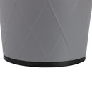 3 of 4:Home Basics Contenedor de basura con parte superior abierta, color gris diamante, 8 litros, (9,5