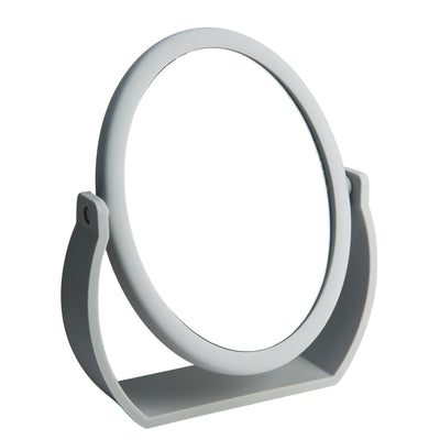 1 of 1:Accueil Détails Miroir de courtoisie pivotant en caoutchouc grossissant 10X en gris 