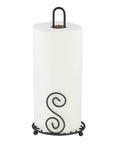 1 of 5:Porte-essuie-tout en acier Home Basics Scroll Collection, noir 