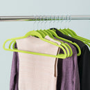 2 of 2:Home Basics 10-Piece Velvet Hanger, Green 