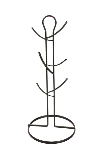 2 of 6:Home Basics Wire Collection 6 Hook Mug Tree, Black 